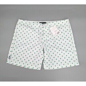 Womens Board Shorts Medium Green Polka Dots Caribe Island Company Beach‎ Surf